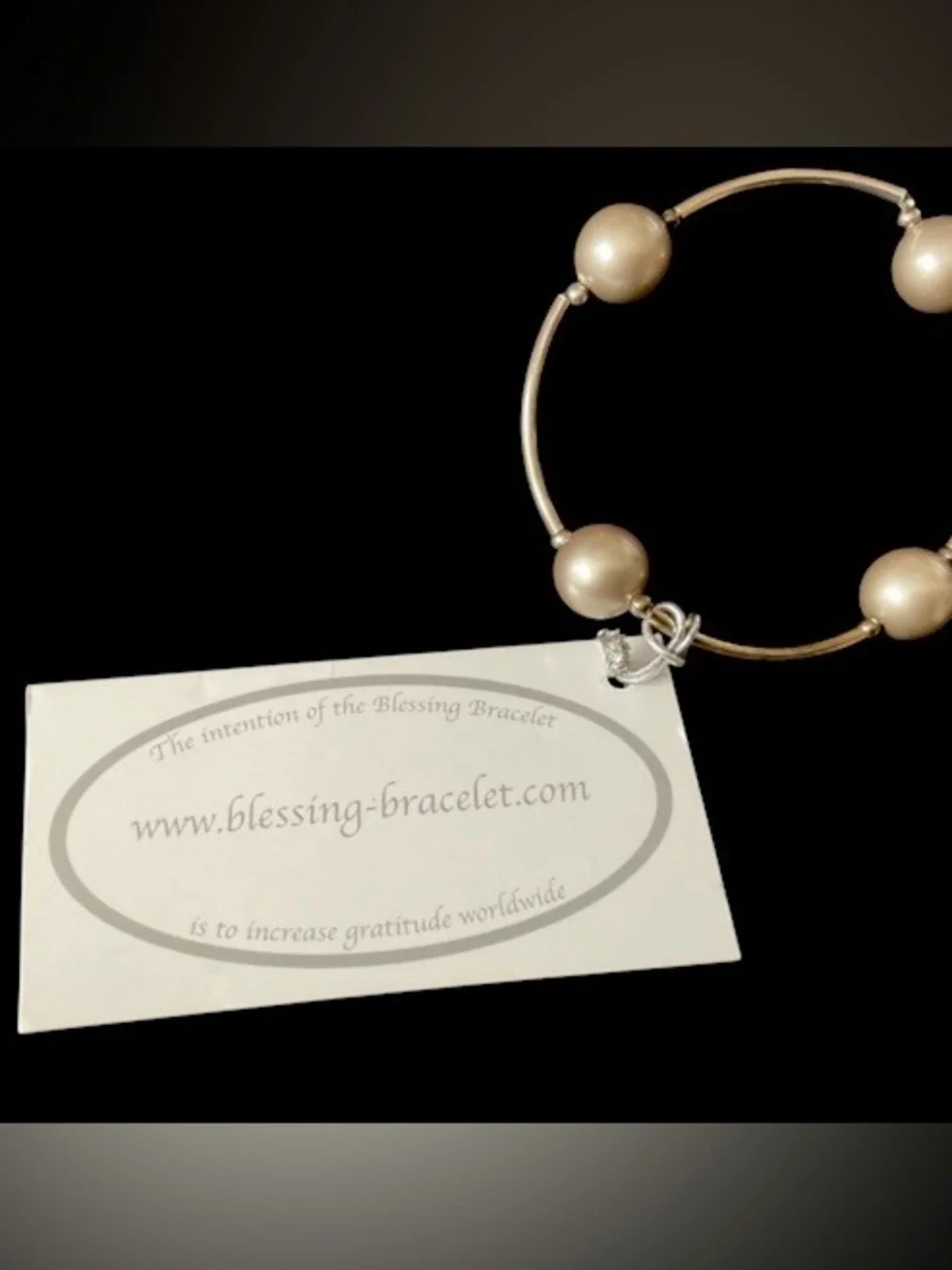 Swarovski Silver Pearls & Sterling Silver Blessing Bracelet Made as Intended NWT